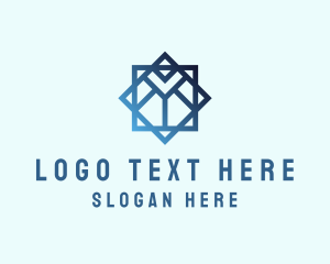 Textile Designing - Diamond Geometric Technology logo design