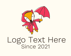 Fairy Tale - Fox Umbrella Mascot logo design