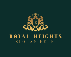 Gold High End Royal Shield logo design