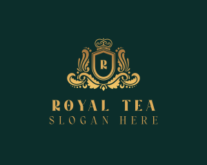 Gold High End Royal Shield logo design