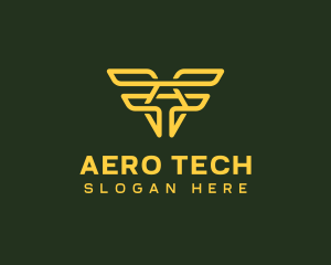 Aero - Aviation Wings Letter V logo design