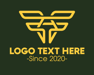 Aero - Aviation Wings Letter A logo design