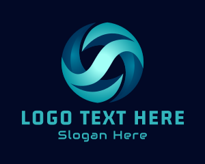 Globe - Cyber 3D Software logo design