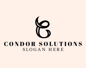 Fancy Script Business logo design