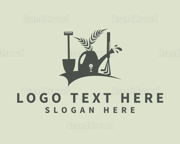 Gardening Tools Plant Logo