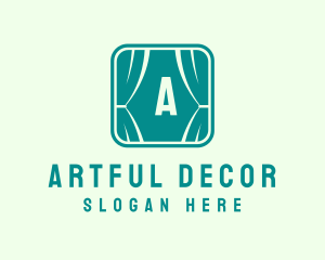 Window Curtain Decor logo design