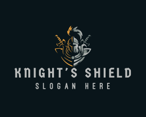 Knight - Medieval Knight Swordsman logo design