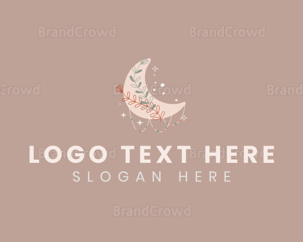 Boho Moon Flower Boutique Logo