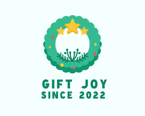 Christmas Wreath Decoration logo design