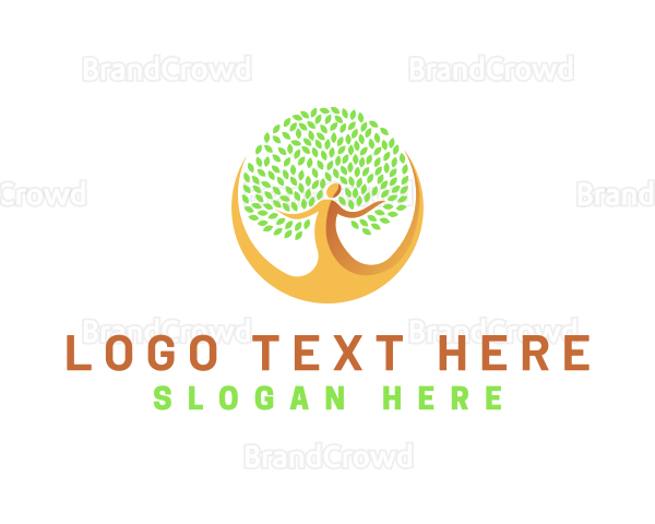 Human Wellness Tree Logo