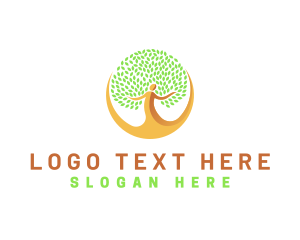 Beauty - Human Wellness Tree logo design