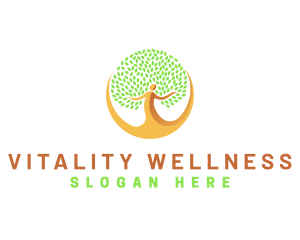 Human Wellness Tree logo design