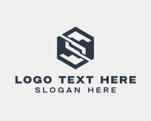 Hexagon - Construction Builder Letter S logo design