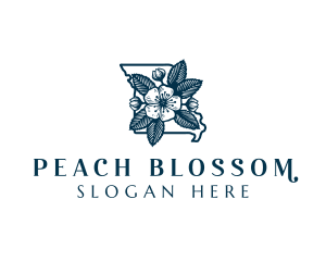 Missouri Hawthorn Blossom logo design