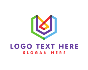 Generic - Colorful Heart Letter U logo design