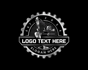 Gear - Quarry Construction Excavator logo design