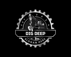 Quarry Construction Excavator logo design