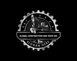 Quarry Construction Excavator logo design