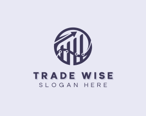 Trader - Financial Consultant Graph logo design