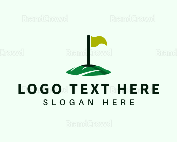 Country Club Golf Flag Logo