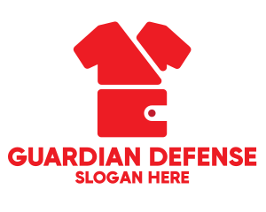 Self Defense - Red Gis Wallet logo design