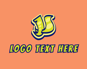 Illustrator - Wildstyle Graffiti Letter V logo design