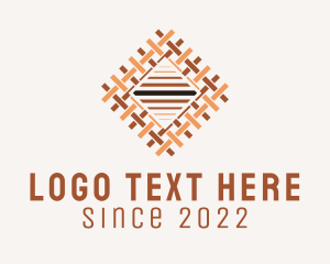 Home Decor - Weave Textile Pattern logo design