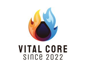 Core - Fire Water Sphere logo design