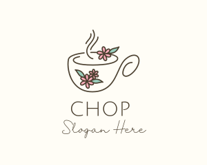 Flower - Floral Tea Cup logo design