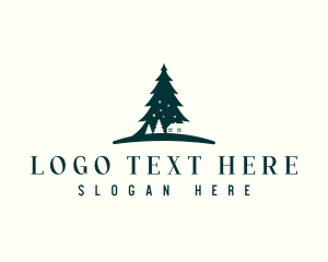 Outdoor - Pine Tree Cabin logo design