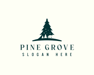 Pine Tree Cabin logo design