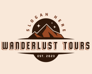 Mountain Hiking Tour logo design