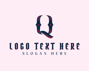 Lettermark - Western Brand Letter Q logo design