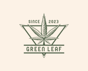 Organic Cannabis Leaf logo design