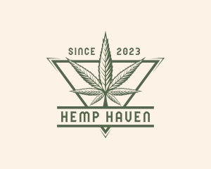 Organic Cannabis Leaf logo design