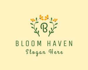 Flower Plant Wreath logo design