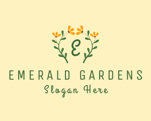 Flower Plant Wreath logo design