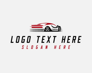 Car Dealer - Sports Car Drag Racing logo design