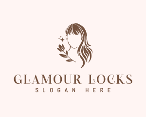 Wig - Female Hair Wig logo design