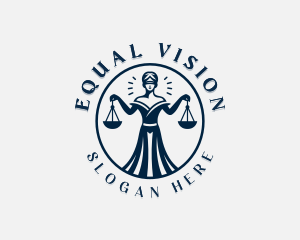 Equality - Woman Justice Scale logo design