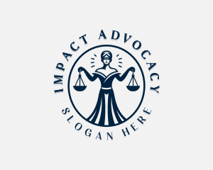 Advocacy - Woman Justice Scale logo design