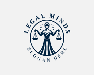 Jurist - Woman Justice Scale logo design