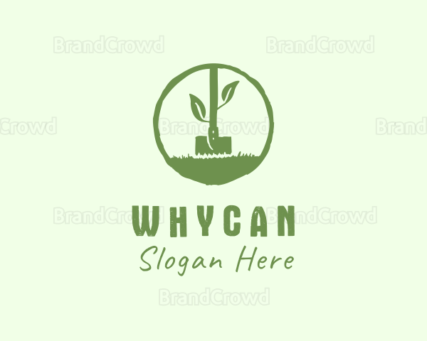 Gardening Shovel Lawn Logo