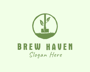 Gardening Shovel Lawn Logo