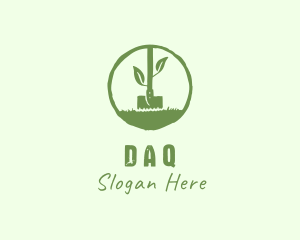 Gardening Shovel Lawn Logo