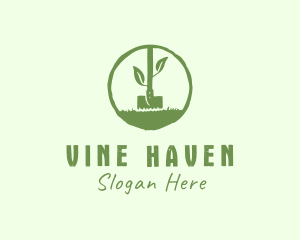 Gardening Shovel Lawn logo design