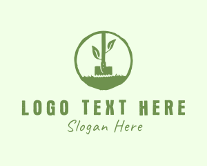 Gardening Shovel Lawn Logo