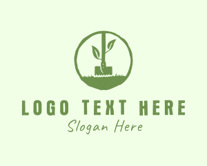 Lawn - Gardening Shovel Lawn logo design