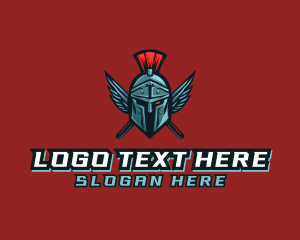 League - Gladiator Masked Warrior logo design