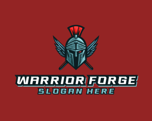 Gladiator Masked Warrior logo design